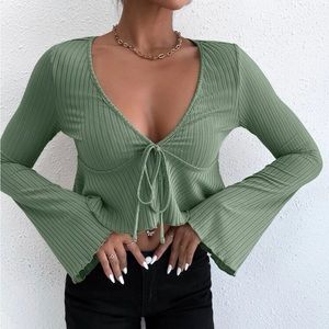 Ribbed knitted top